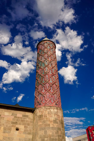 13 July 2025 Erzurum Turkey. Yakutiye Madrasah and Museum. Historical monument from ottoman empire and museum objectsの写真素材