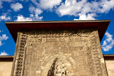 13 July 2025 Erzurum Turkey. Yakutiye Madrasah and Museum. Historical monument from ottoman empire...