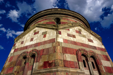 13 July 2025 Erzurum Turkey. Three tombs historical artifacts from Saltuk Era in Erzurum city...