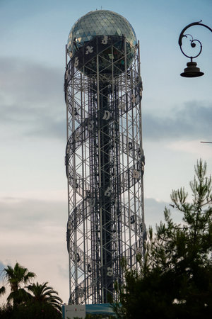 14 July 2025 Batumi Georgia. Batumi city sight, monuments, streets, buildings, skyscapers, cars, tourist attractions, sight seeingの写真素材