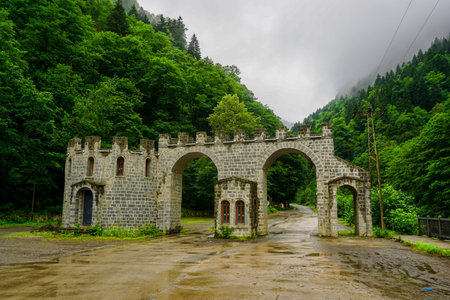 Stuning forest and river views of Karadeniz Black Sea region of Northern Turkey Camlihemsin Cat...