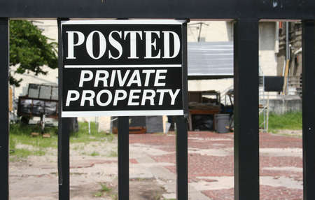 Posted, Private Property Signの写真素材