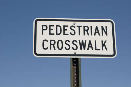 Pedestrian Crosswalk Signの写真素材