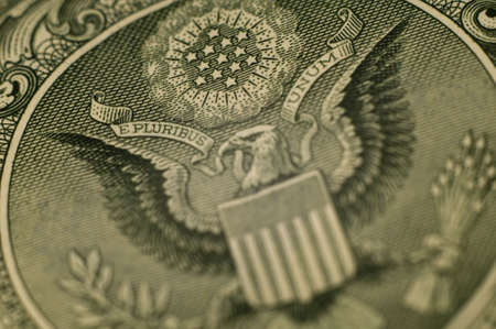 Eagle on Back of One Dollar Billの写真素材