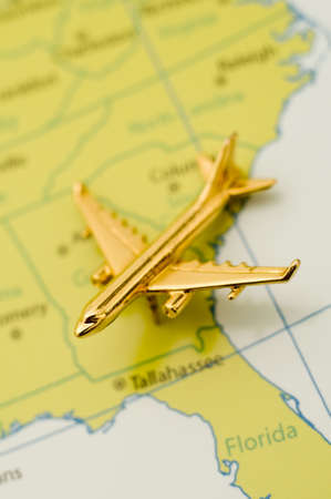 Plane Over the South East - Map is Royalty Free Off a Government Websiteの写真素材