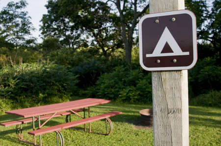 Camp Site in Iowaの写真素材