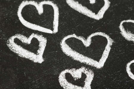 Hearts on Chalk Boardの写真素材