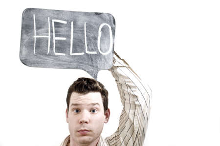 Male Holing Hello
