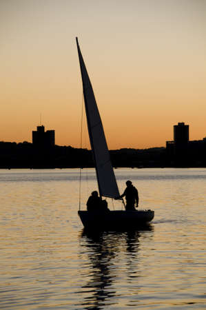 Charles River in Boston at Sunset