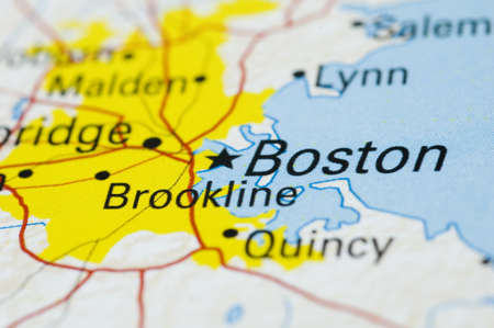 Boston - Map is Copyright Free Off Nationalatlas.govの写真素材