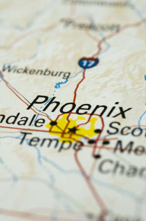 Close up of Pheonix - Map is Off Government Websiteの写真素材