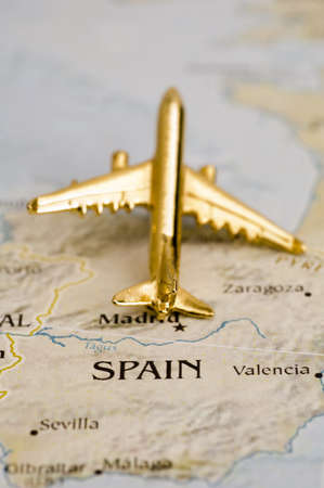 Plane Over Spain, Map is Copyright Free Off a Government Website