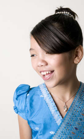 Asian Girl Laughingの写真素材