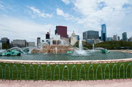 Buckingham Fountain in Chicagoの写真素材
