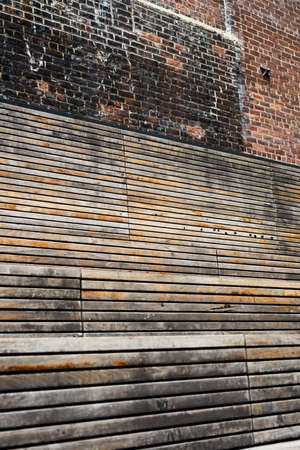 Wood and Brick Textureの写真素材