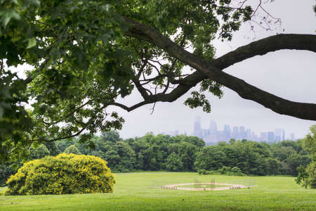 View of Philly from Belmount Plateauの写真素材