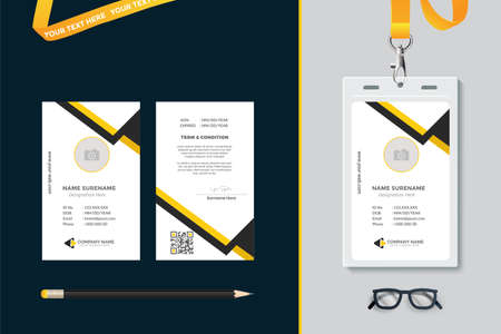 simple Id card template design with vectorのイラスト素材