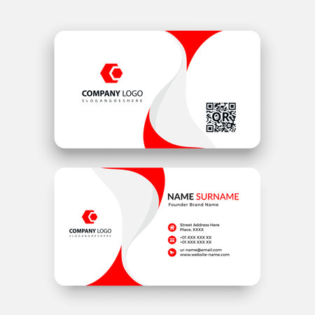 simple horizontal business card template design with vectorのイラスト素材