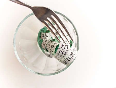 Fork with Measuring Tape の写真素材