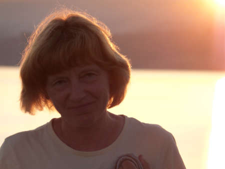 Peaceful Mature Womanの写真素材