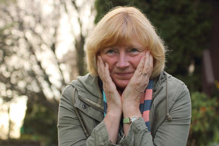 Happy mature womanの写真素材