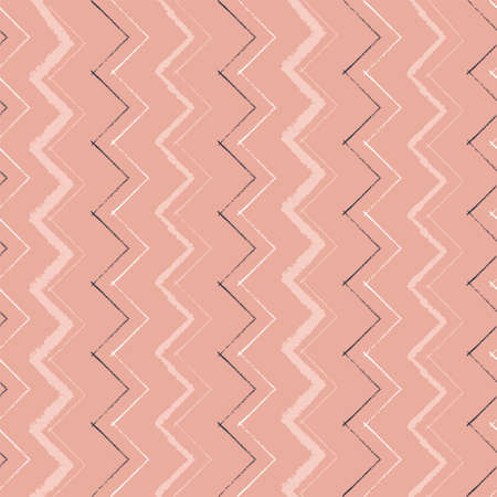 Vector pink white black chevrons seamless patternのイラスト素材