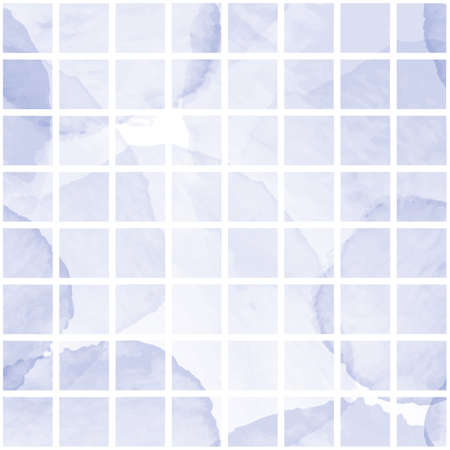 Vector blue dots white grid check seamless patternのイラスト素材
