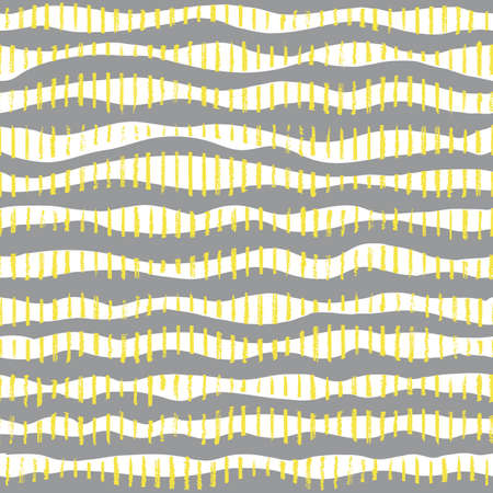 Vector white yellow stripes grey seamless patternのイラスト素材