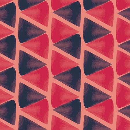Vector pink blue triangles shapes seamless patternのイラスト素材