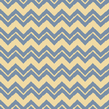 Vector yellow chevron stripe blue seamless patternのイラスト素材