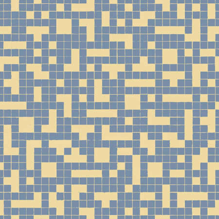 Vector violet yellow blocks mesh seamless patternのイラスト素材