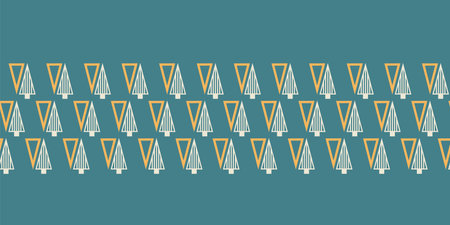 Vector yellow blue triangles arrows repeat patternのイラスト素材