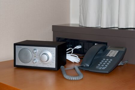 The interior of the radio in one of the Finnish hotels のeditorial素材