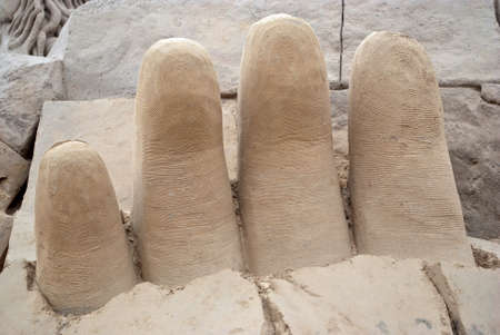 Fingers of sand on the city beach の写真素材