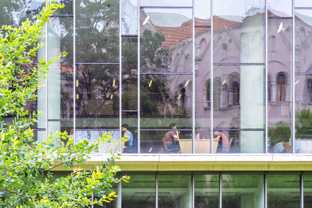 Szeged, Hungary, June 27: Students study at the University library in Szeged, June 27, 2018.