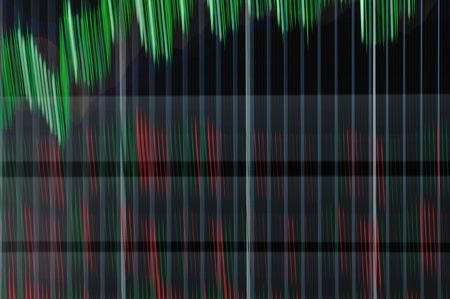 stock market graph on big lcd display closeup macro