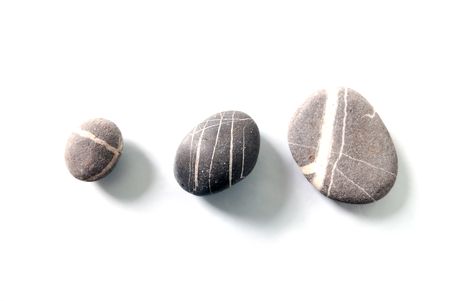 isolated  zen stones on whiteの写真素材