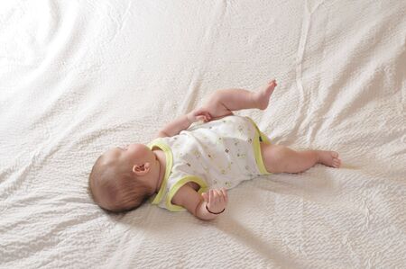 cute little baby at home