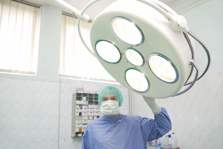 surgeon in surgery roomの写真素材