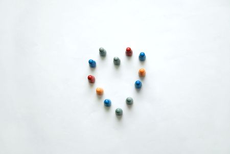 Concept of a multi-colored crowdの写真素材