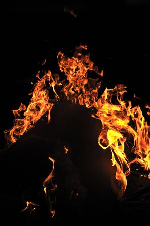 fire corner  with empty space or copyspace to write messageの写真素材