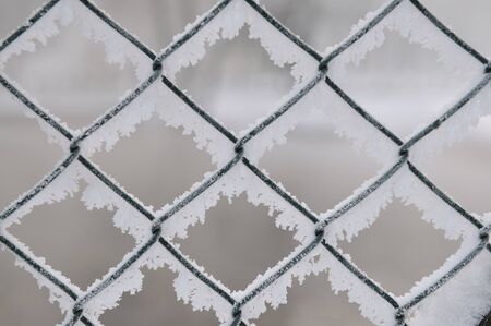 mist frost closeup macro at einter early morningの写真素材