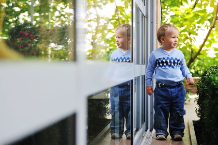 children fashion autumn and winter outdoorの写真素材