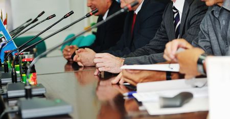 business beople on meeting conference taking notes and make deal  の写真素材