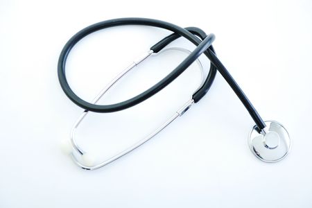 medicine tool stethoscope isolated on white backgroundの写真素材