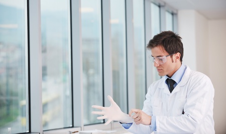 research and  science doctor student  people  in bright labaratory representing chemistry education and medicine conceptの写真素材