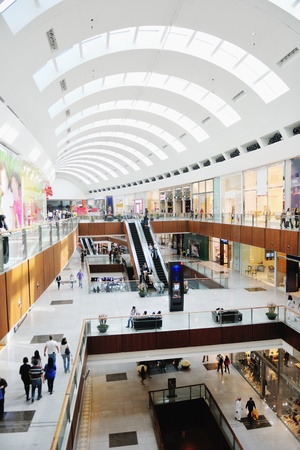 Interior of a modern shopping mall centerのeditorial素材