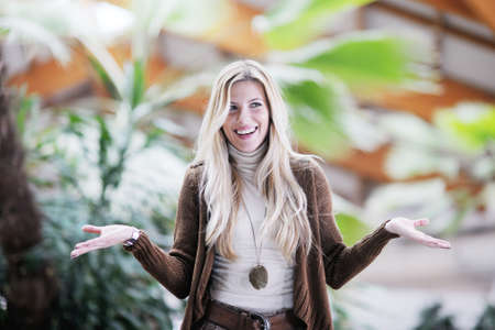 beautiful young woman student portrait while relax on coffee break