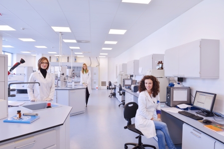 group of scientists working at the laboratoryの写真素材
