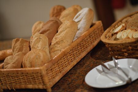 catering buffet food indoor in luxury restaurant with meat colorful fruits  and vegetables